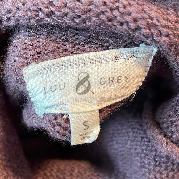 LOU & GREY Purple Cowl Knit Wool Sweater - Picture 3 of 4
